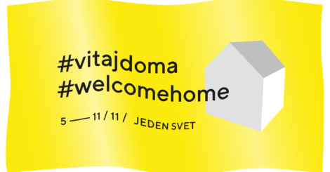 Téma 23. ročníka Jedného sveta je domov. Vizuál obsahuje hashtag s textom vitaj doma, dátum konania festivalu a objekt v tvare domu. Tieto prvky sa nachádzajú na sýto žltom pozadí, ktoré sa vlní ako vlajka.
